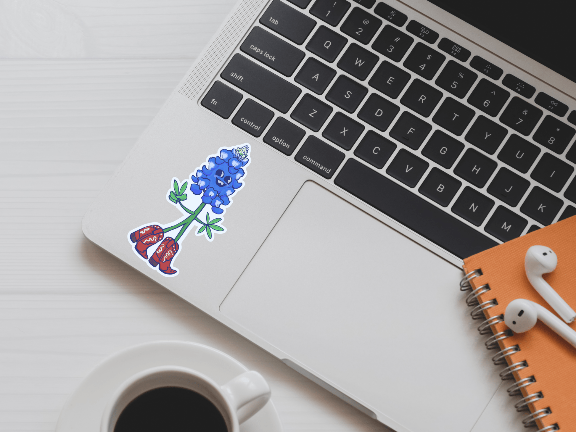 Texas Bluebonnet Cowboy Character Sticker - Marissa Joyner Studio