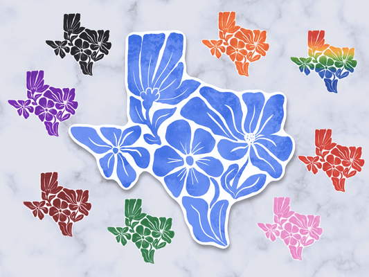 Texas Floral Sticker - Marissa Joyner Studio