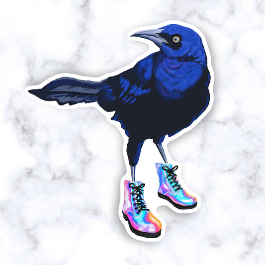 Austin Grackle Sticker - Marissa Joyner Studio