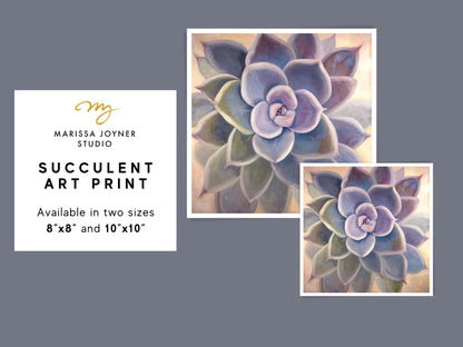 Echeveria Succulent Art Print - Marissa Joyner Studio