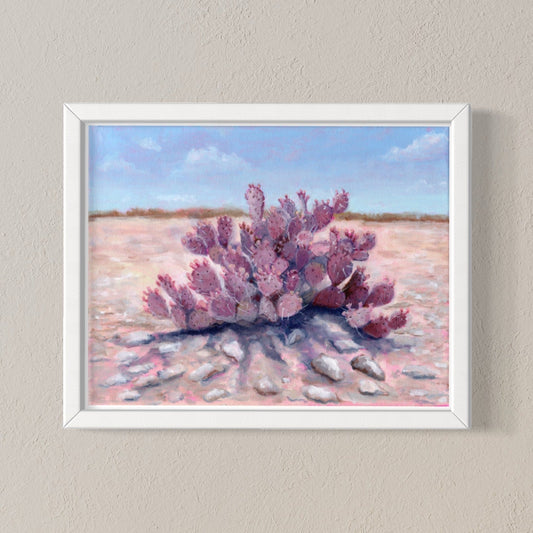 Purple Cactus Landscape Art Print - Marissa Joyner Studio