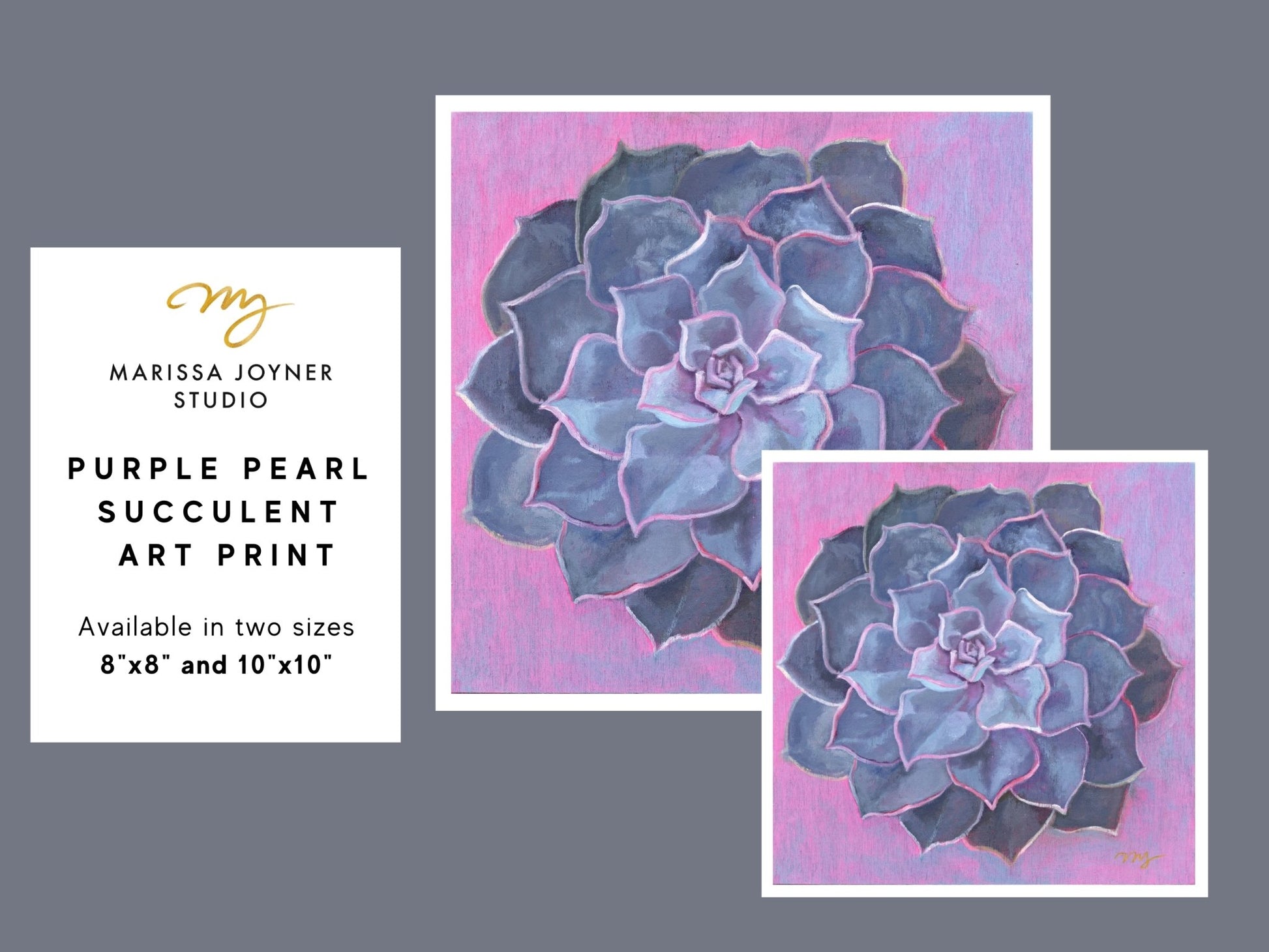 Purple Pearl Succulent Art Print - Marissa Joyner Studio
