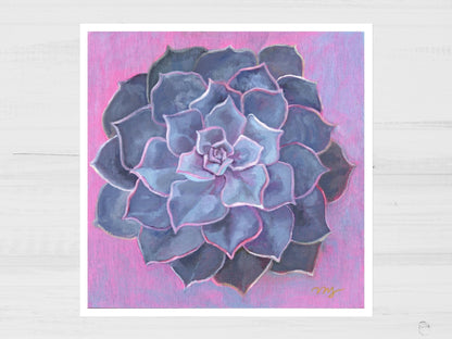 Purple Pearl Succulent Art Print - Marissa Joyner Studio