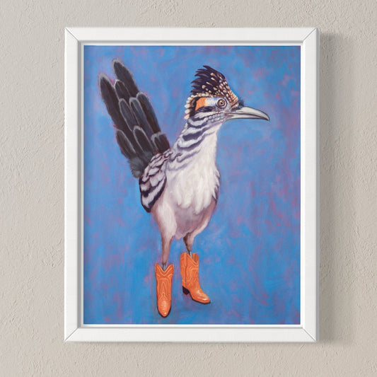 Roadrunner in Boots Art Print - Marissa Joyner Studio