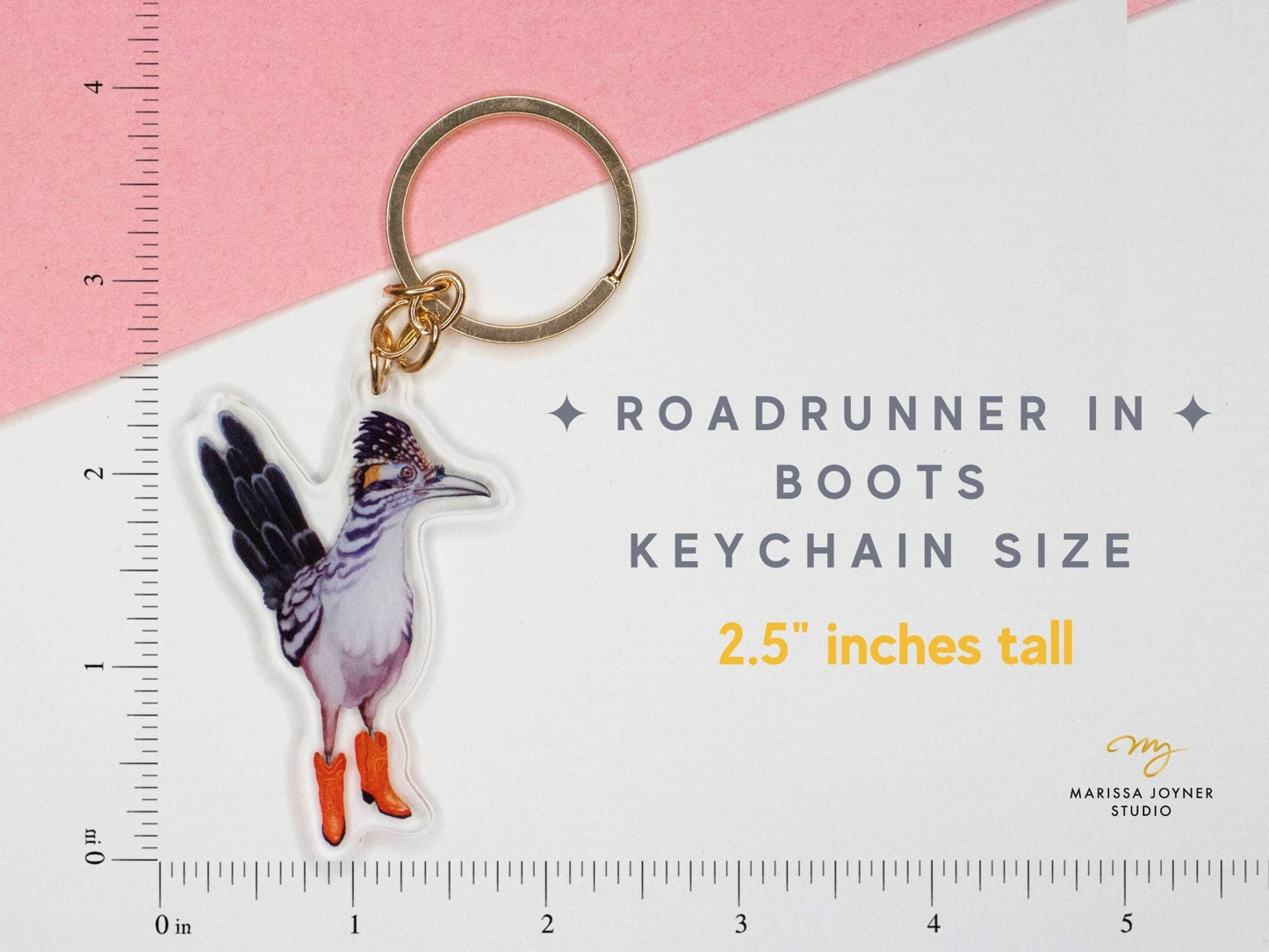 Roadrunner in Cowboy Boots Keychain - Marissa Joyner Studio