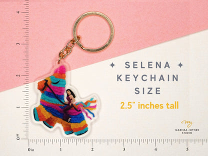 Selena on Piñata Keychain - Marissa Joyner Studio