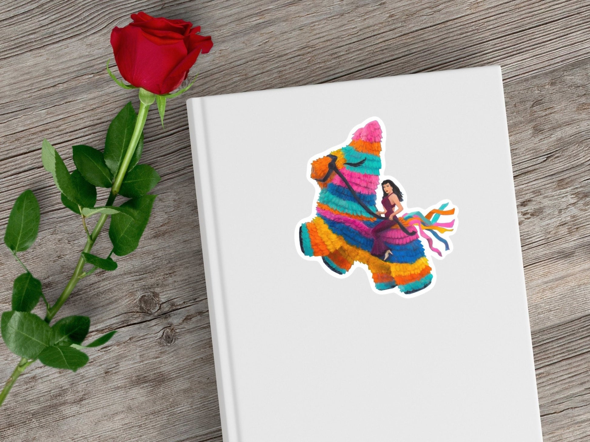 Selena Sticker Vinyl | Selena Quintanilla Piñata Sticker | Selena Sticker for Water Bottle - Marissa Joyner Studio