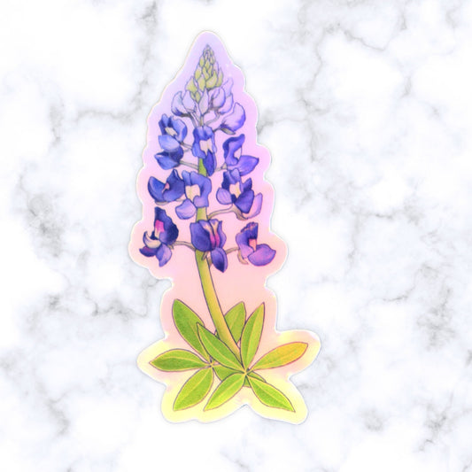 Texas Bluebonnet Holographic Sticker - Marissa Joyner Studio