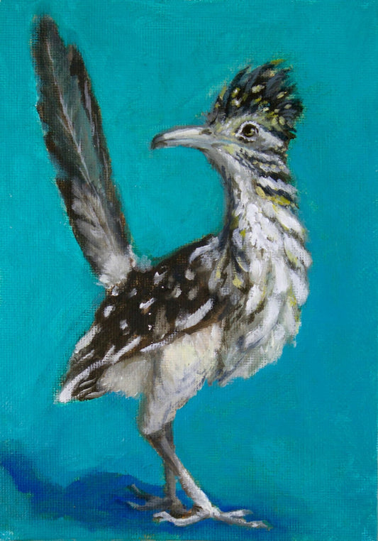 Texas Roadrunner over Blue - Marissa Joyner Studio