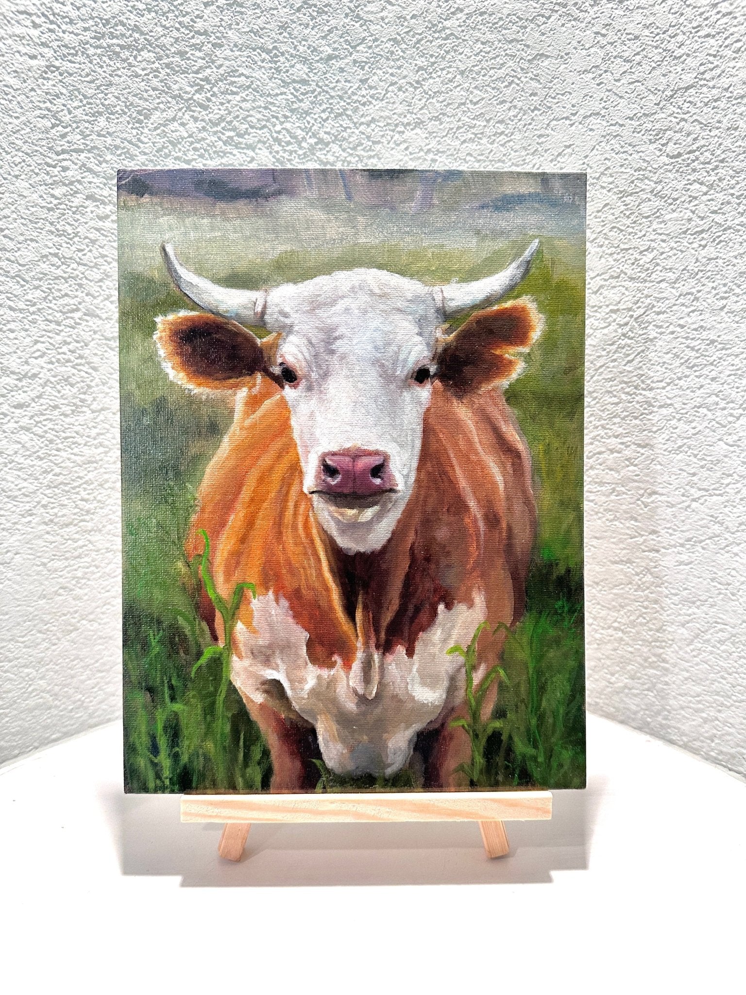 Cow in Field Oil Painting - Marissa Joyner Studio