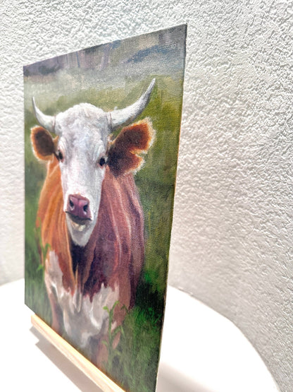 Cow in Field Oil Painting - Marissa Joyner Studio