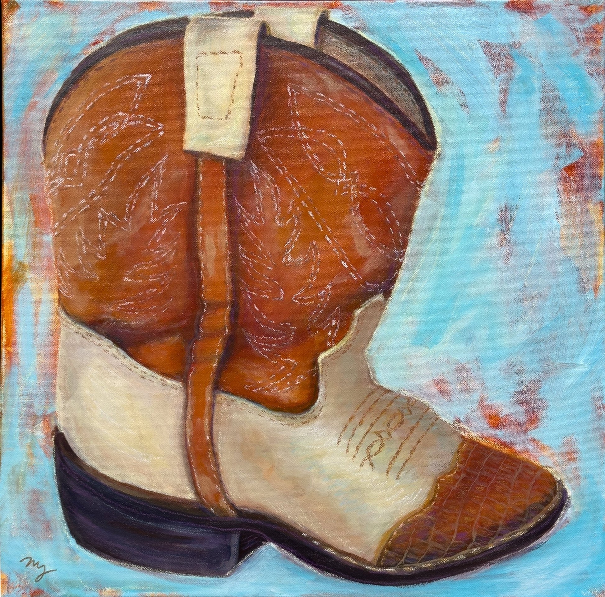 Little Orange Boots Painting - Marissa Joyner Studio