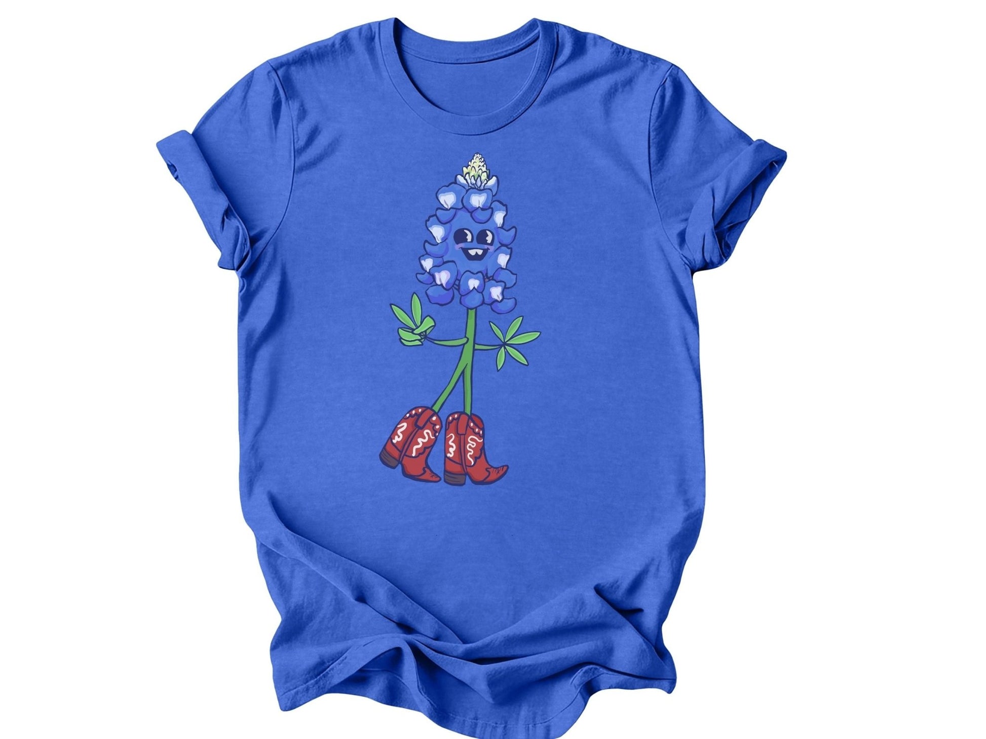 Texas Bluebonnet Cowboy Character T-shirt - Marissa Joyner Studio