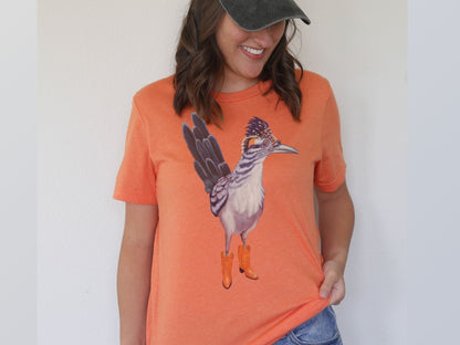 Texas Roadrunner in Boots T-shirt - Marissa Joyner Studio