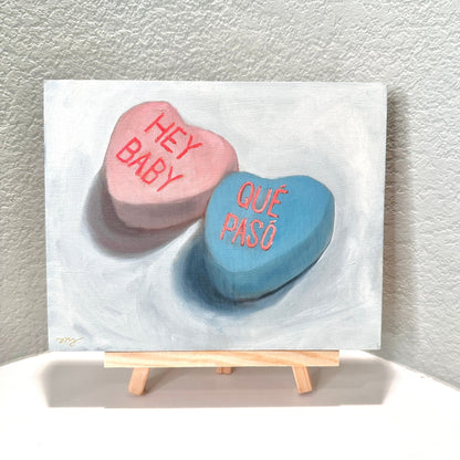 Candy Hearts Oil Painting - Marissa Joyner Studio