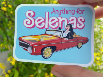 Anything for Selenas Lettering Sticker - Marissa Joyner Studio