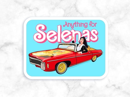 Anything for Selenas Lettering Sticker - Marissa Joyner Studio