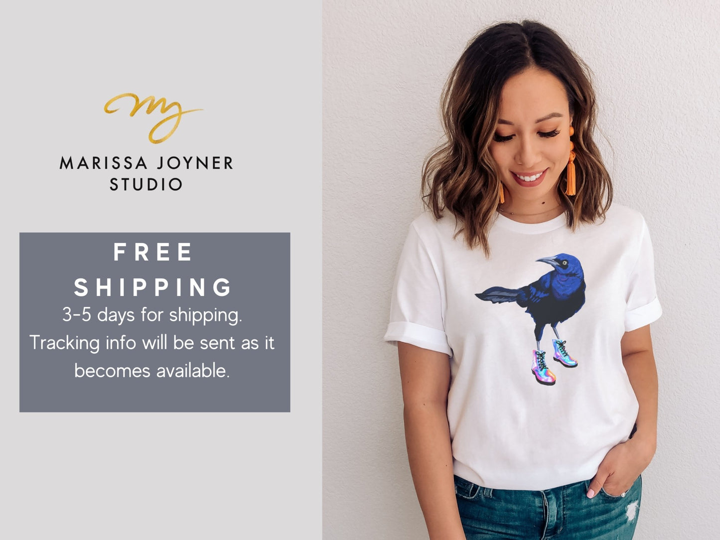 Austin Grackle Unisex t-shirt - Marissa Joyner Studio