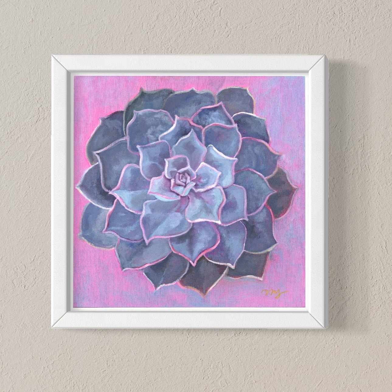 Purple Pearl Succulent Art Print - Marissa Joyner Studio