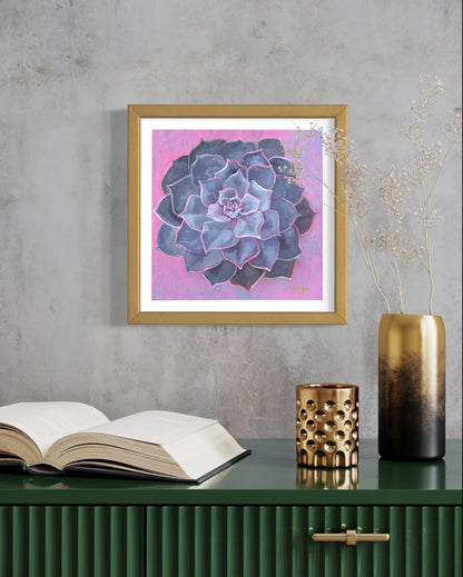 Purple Pearl Succulent Art Print - Marissa Joyner Studio