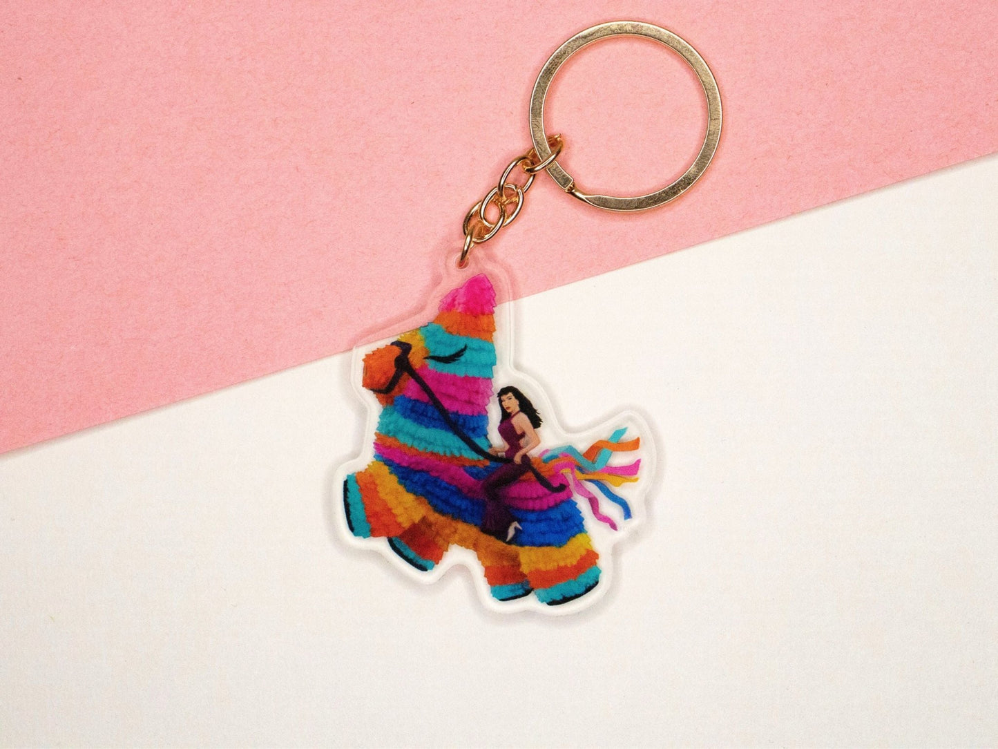 Selena on Piñata Keychain - Marissa Joyner Studio