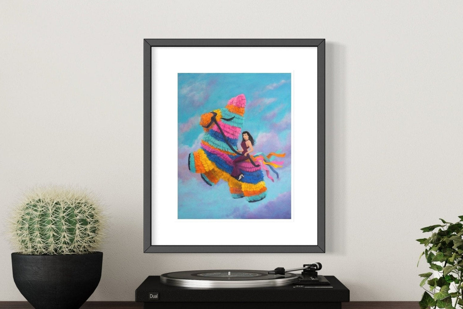 Selena Riding Piñata Art Print - Marissa Joyner Studio