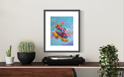 Selena Riding Piñata Art Print - Marissa Joyner Studio