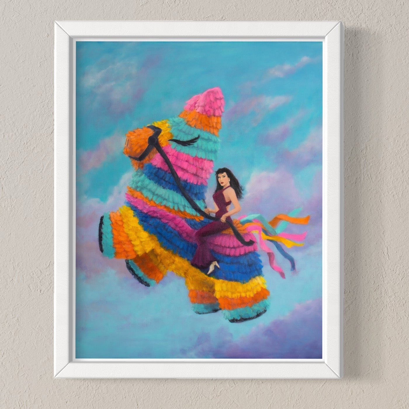 Selena Riding Piñata Art Print - Marissa Joyner Studio