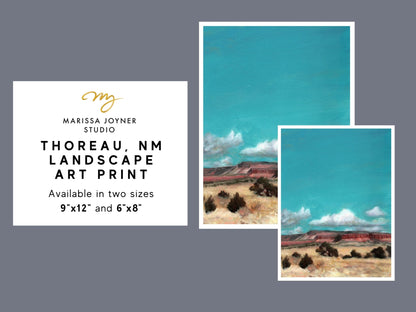 Thoreau New Mexico Landscape Art Print - Marissa Joyner Studio